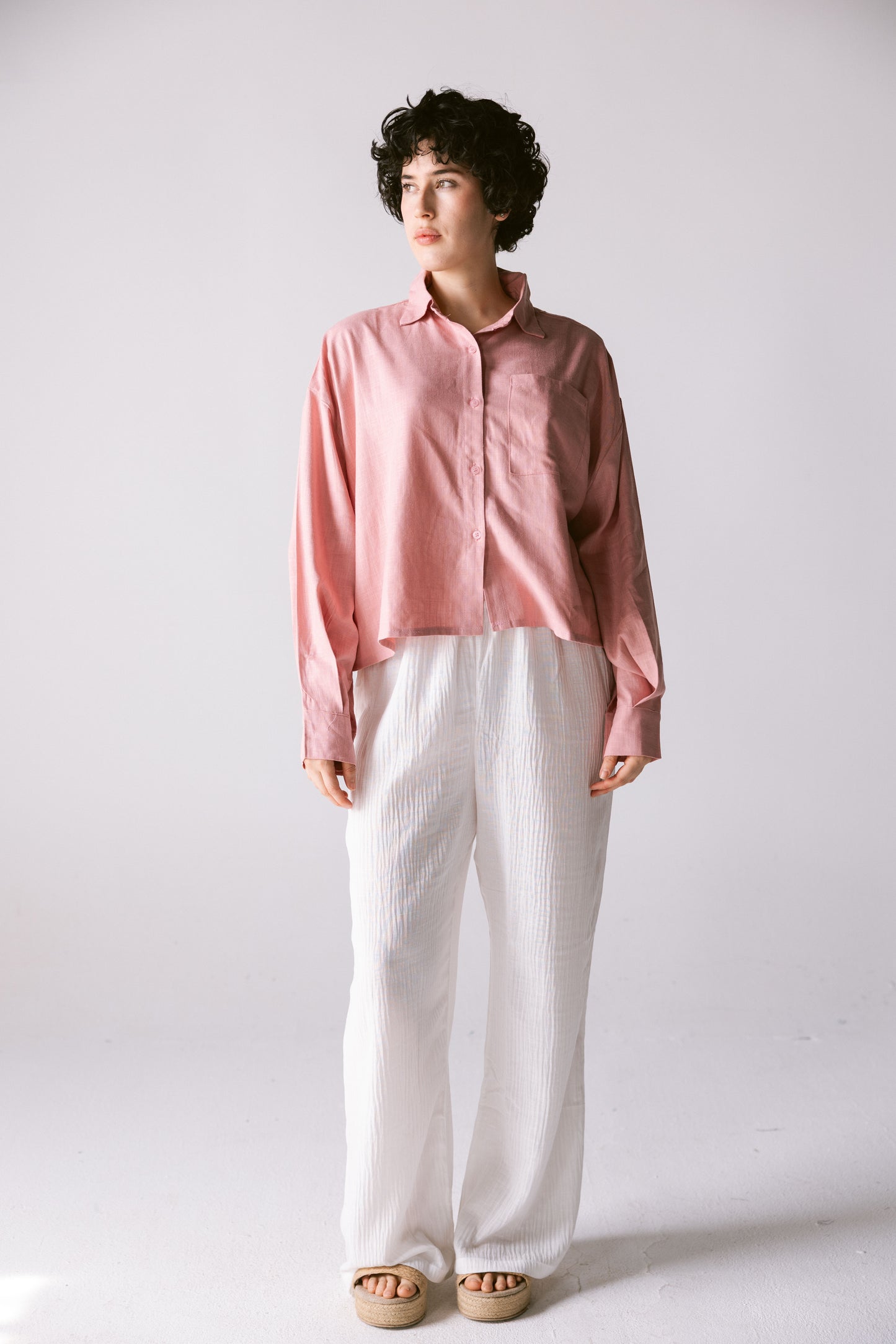 Cropped Shirt - Cashmere
