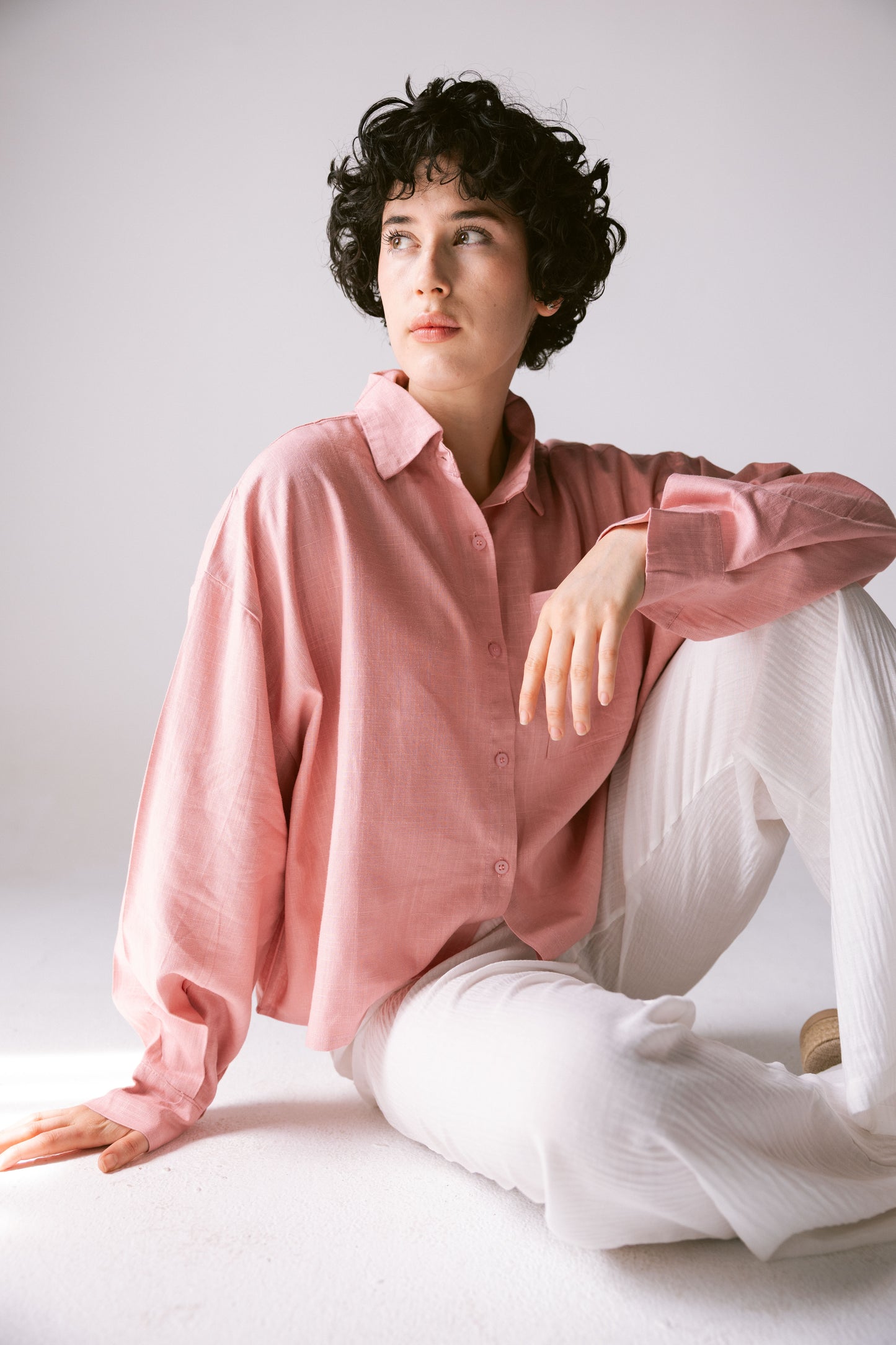 Cropped Shirt - Cashmere