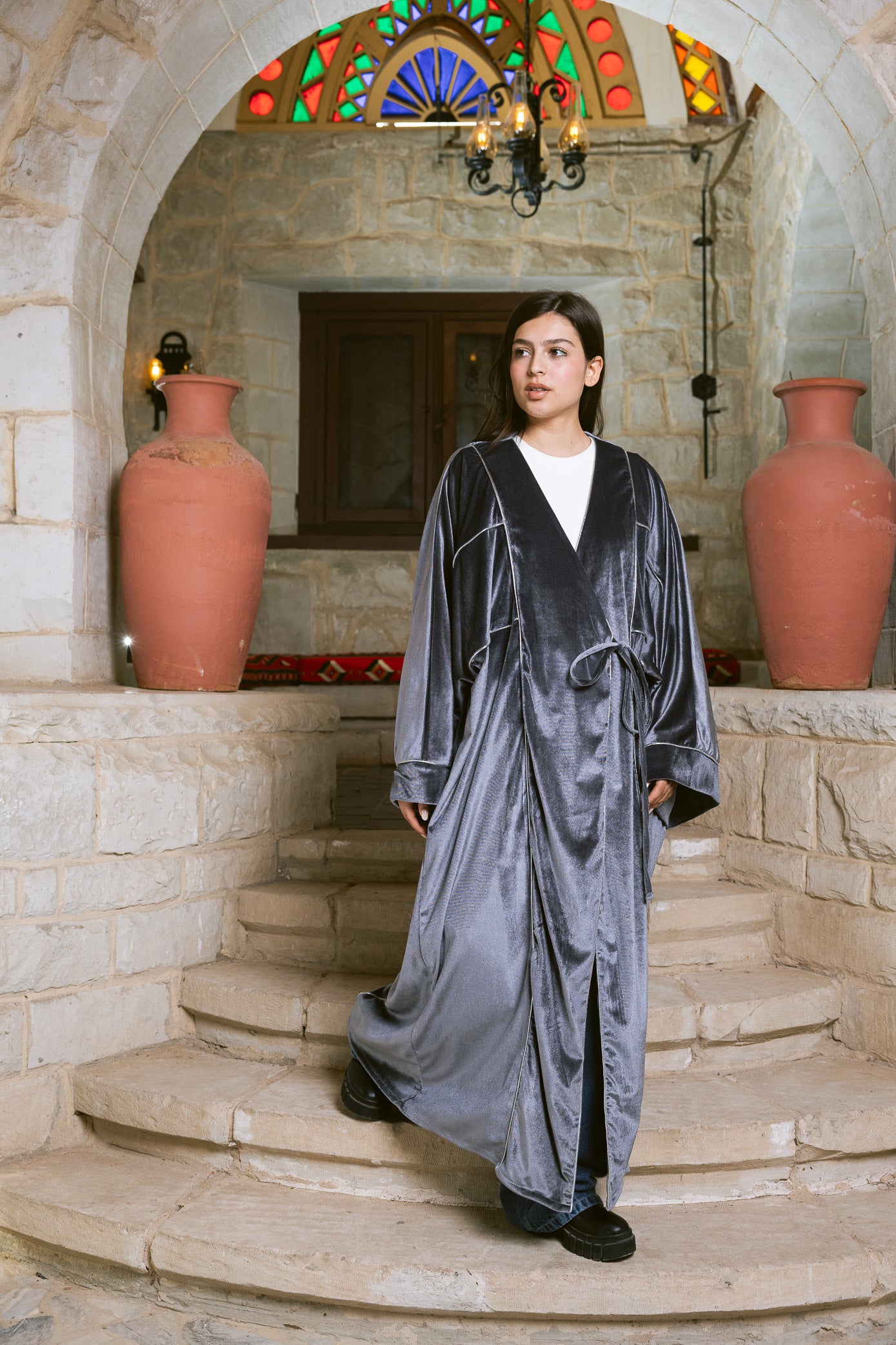 Winter Whisper Kaftan - Grey