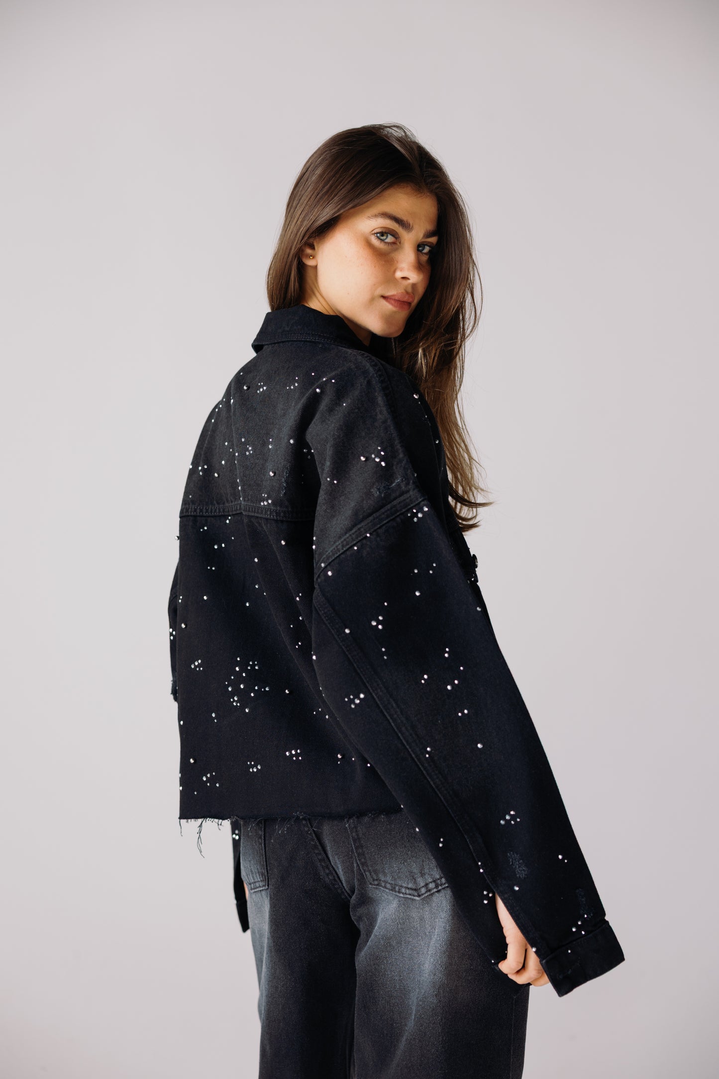 Starfall Denim Jacket - Black