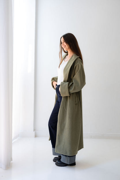 All Eyes Here Coat - Olive