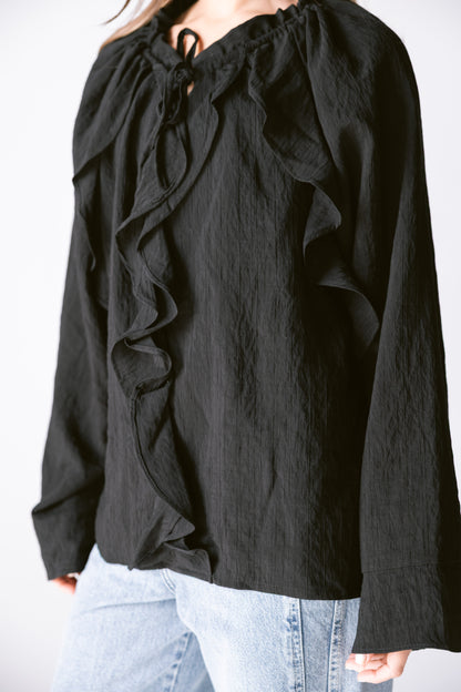 Ruffles Top - Black