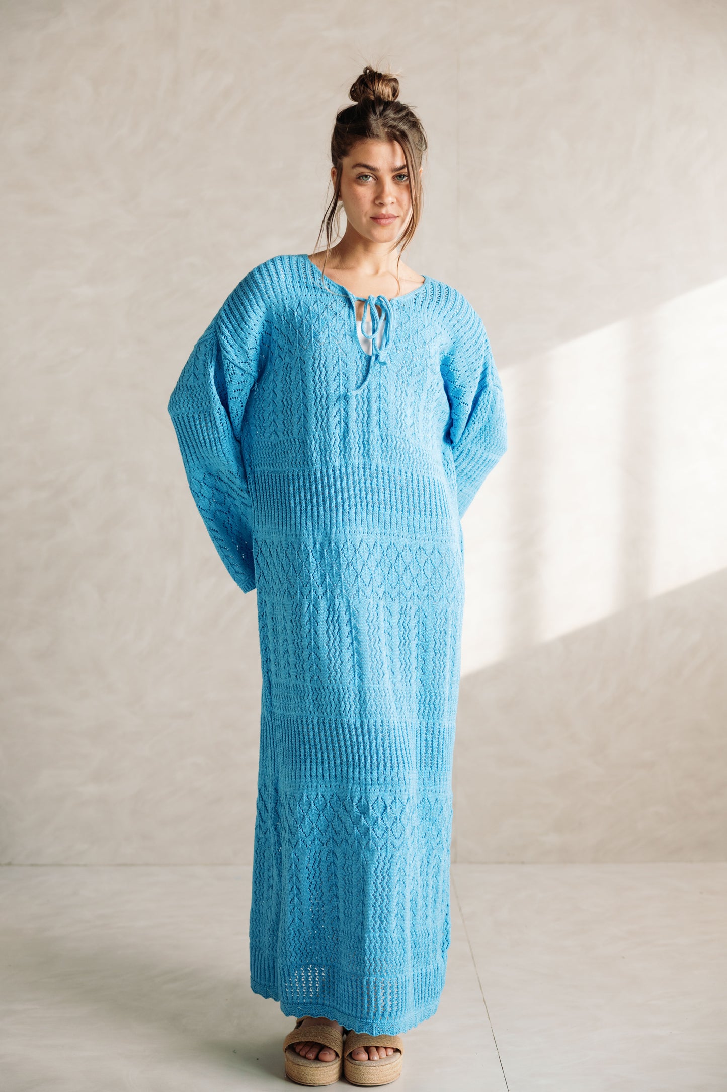 That Girl Knit Dress - Sky Blue