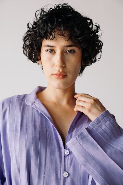 Pleated Top - Lilac