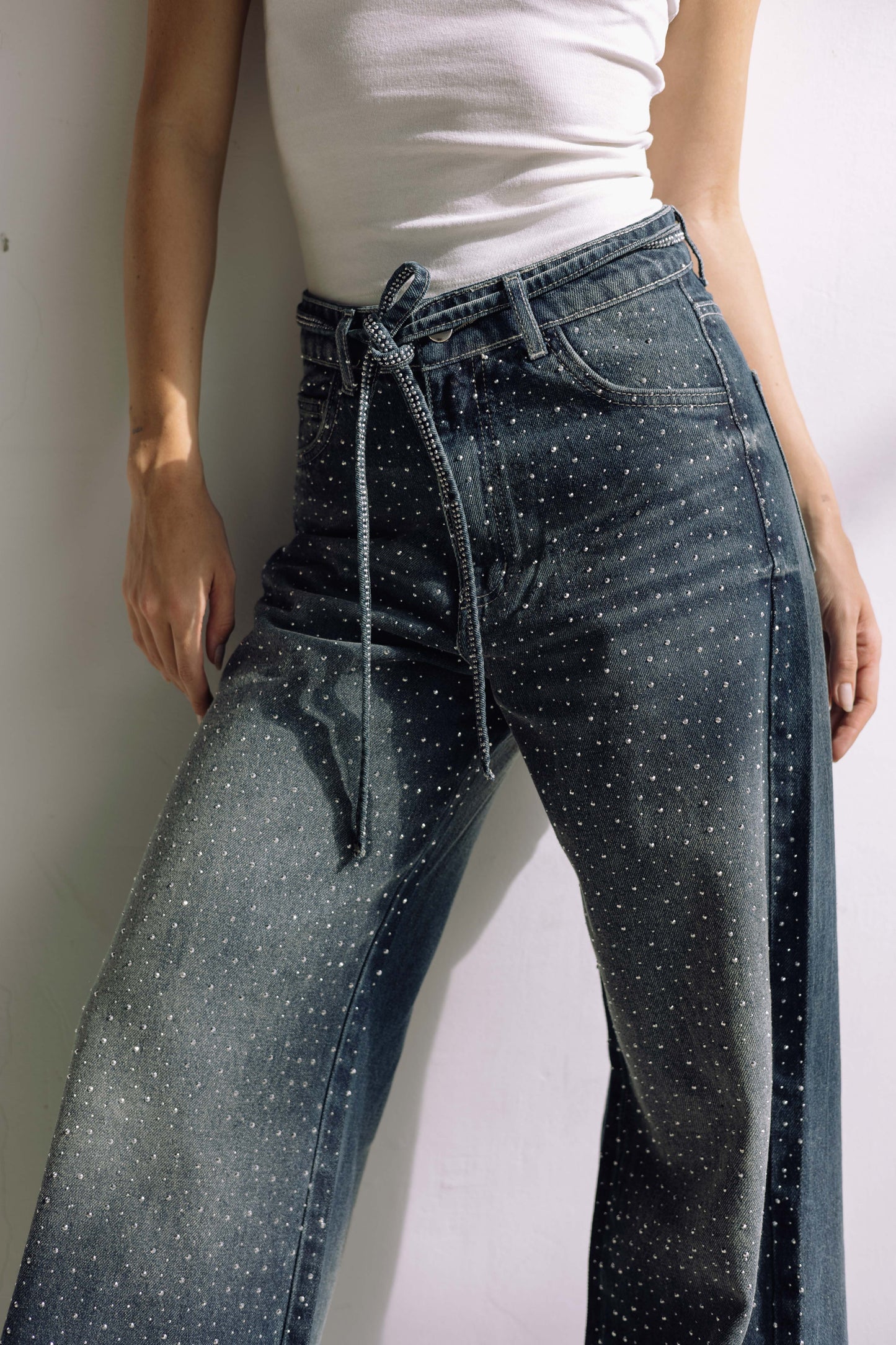 Midnight Spark Jeans - Smoky Blue