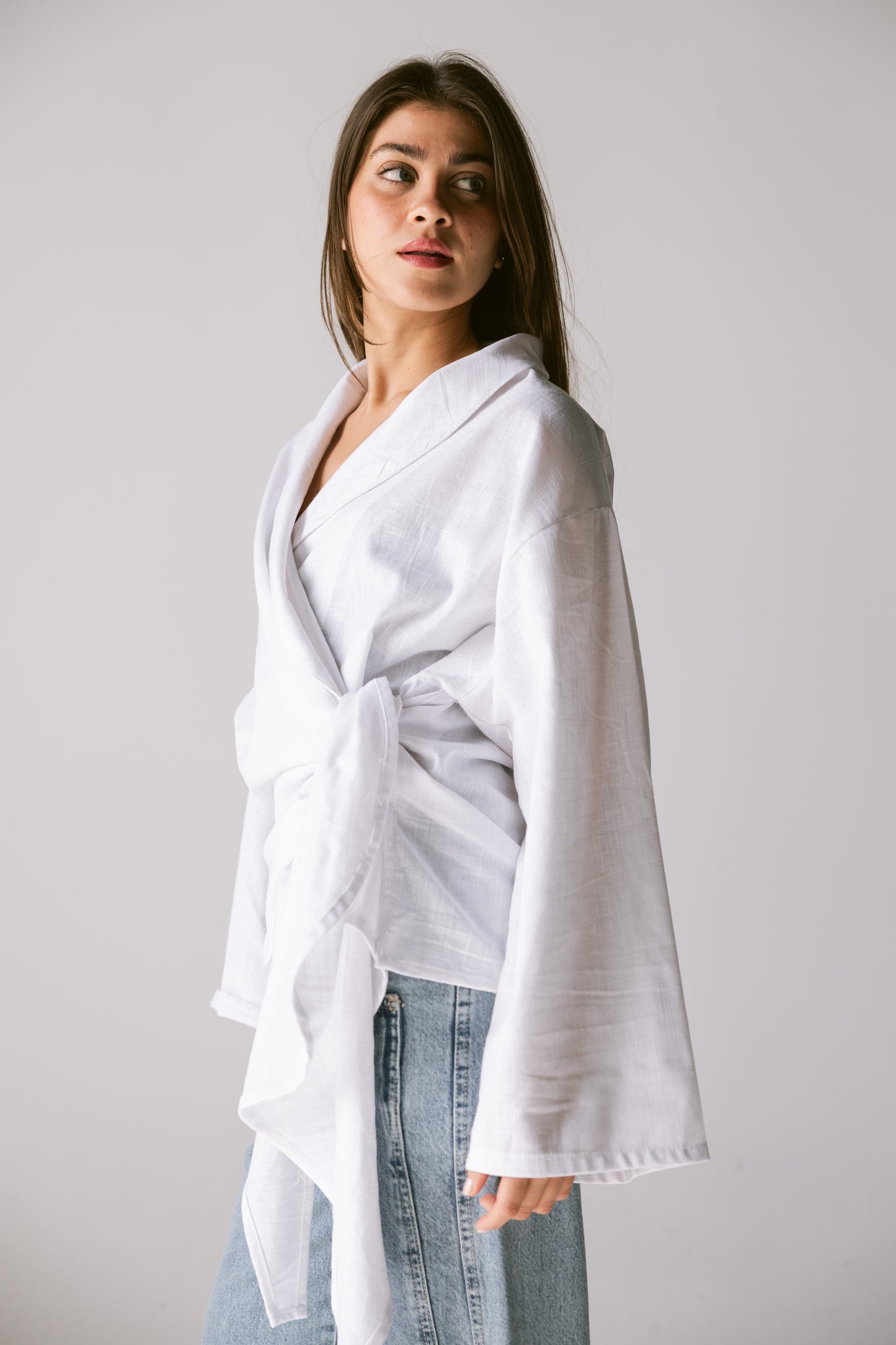 Softly Wrap Kimono - White
