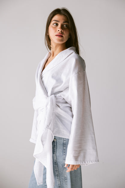 Softly Wrap Kimono - White