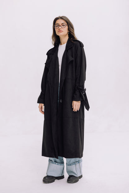 City Girl Trench Coat - Black
