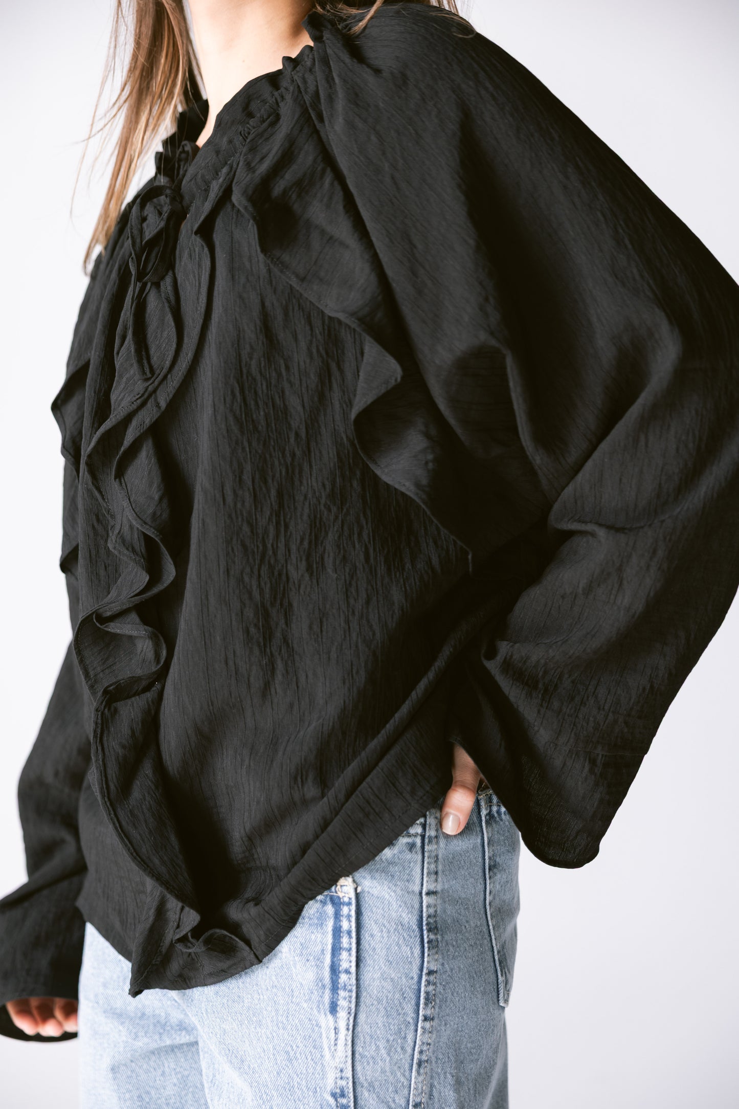 Ruffles Top - Black
