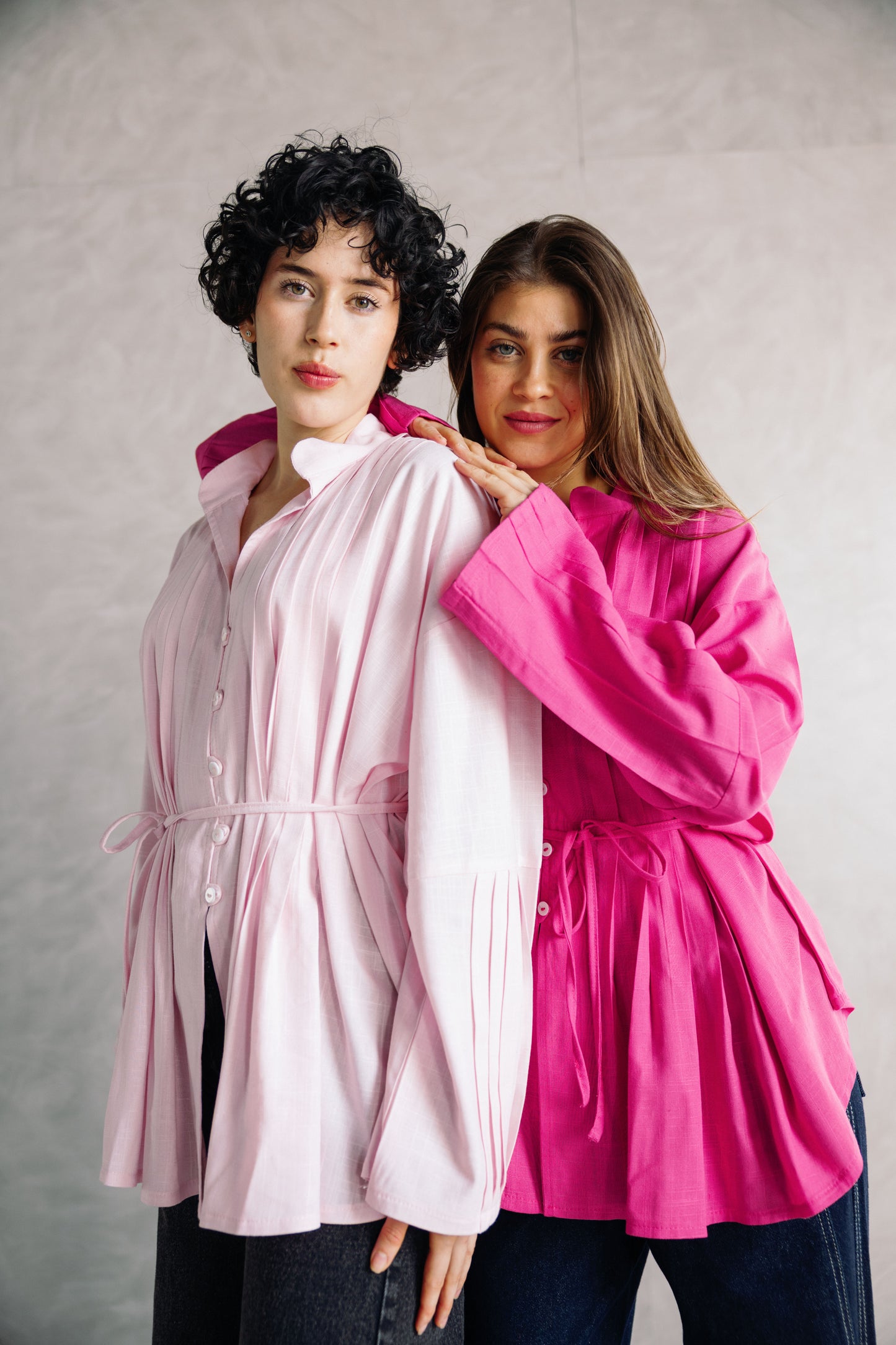 Pleated Top - Rose