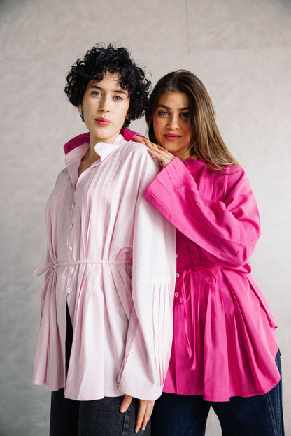 Pleated Top - Rose