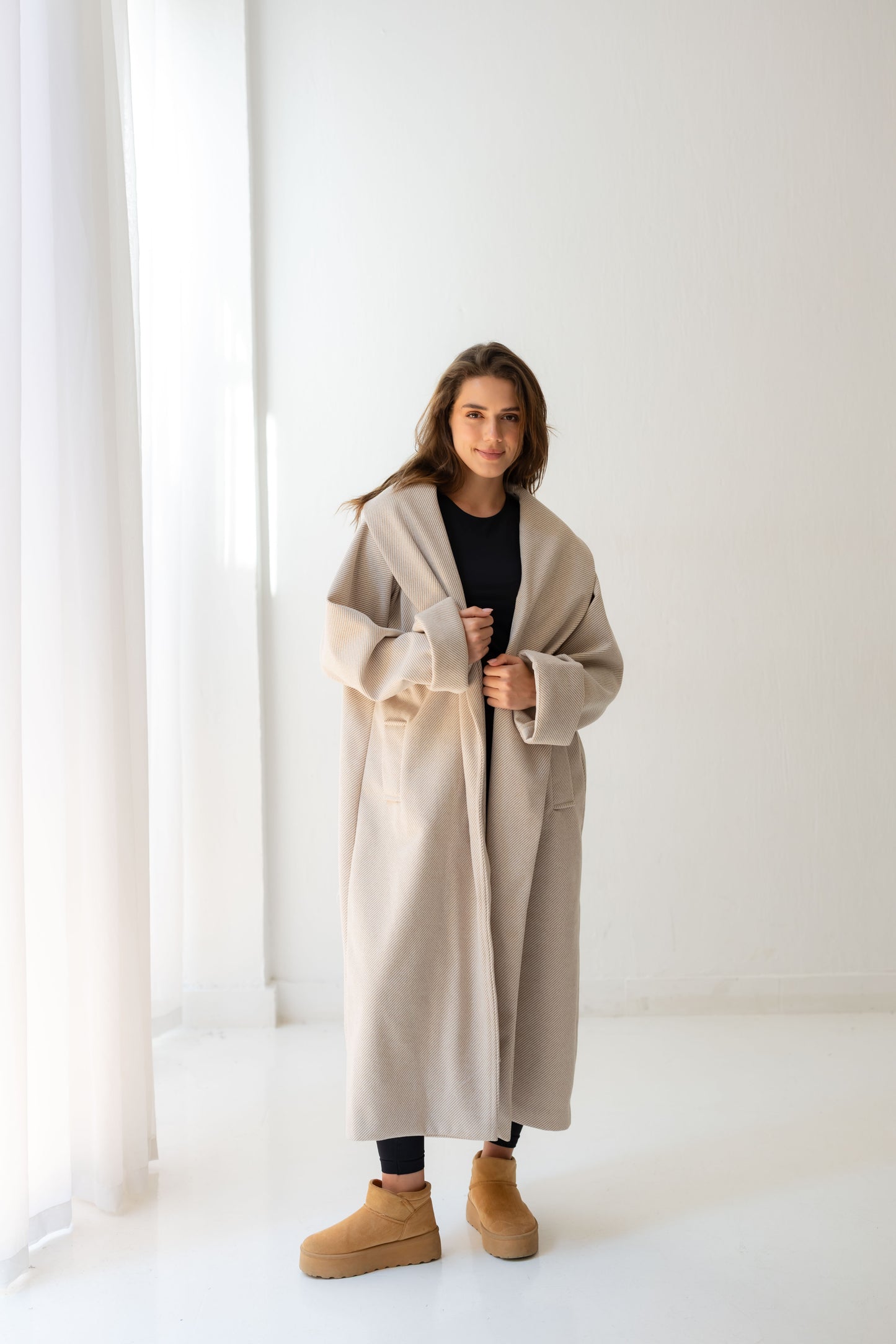 All Eyes Here Coat - Cream