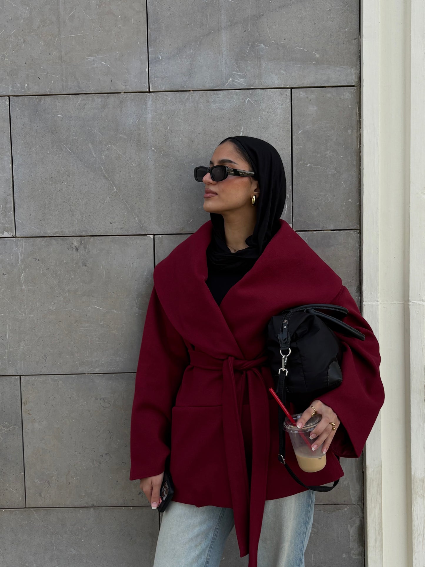 Winter Pearl Jacket - Berry