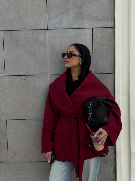 Winter Pearl Jacket - Berry