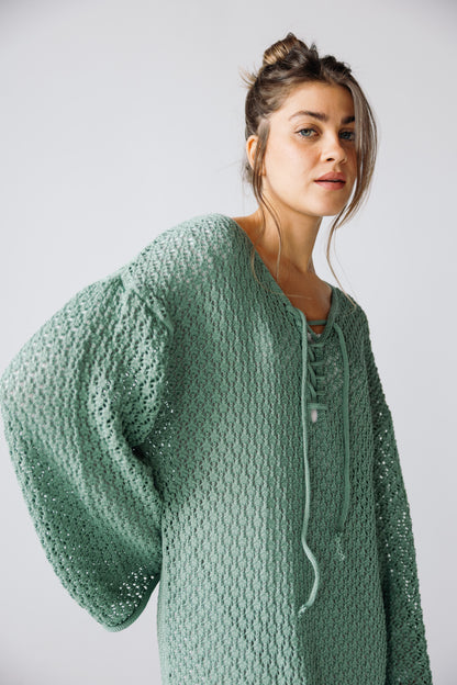 Earthy Knit Dress - Olive