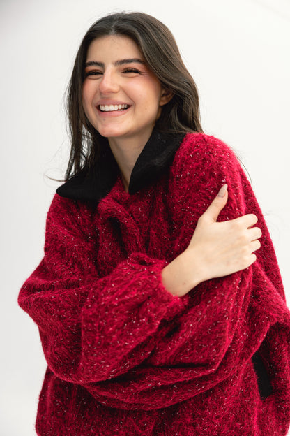 Nonchalant Jacket - Cherry Red