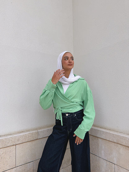 Wrap me shirt - Seafoam
