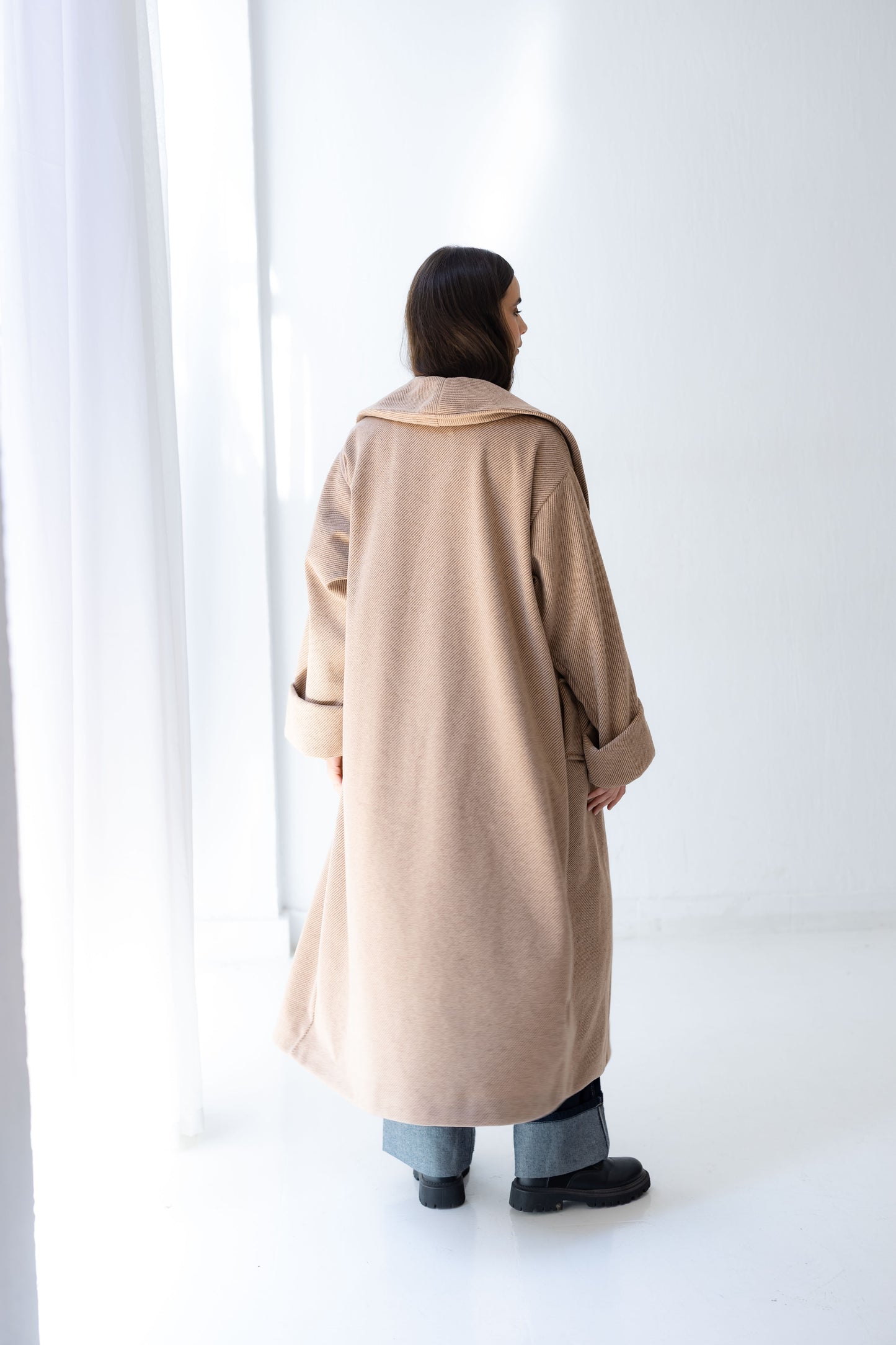 All Eyes Here Coat - Almond