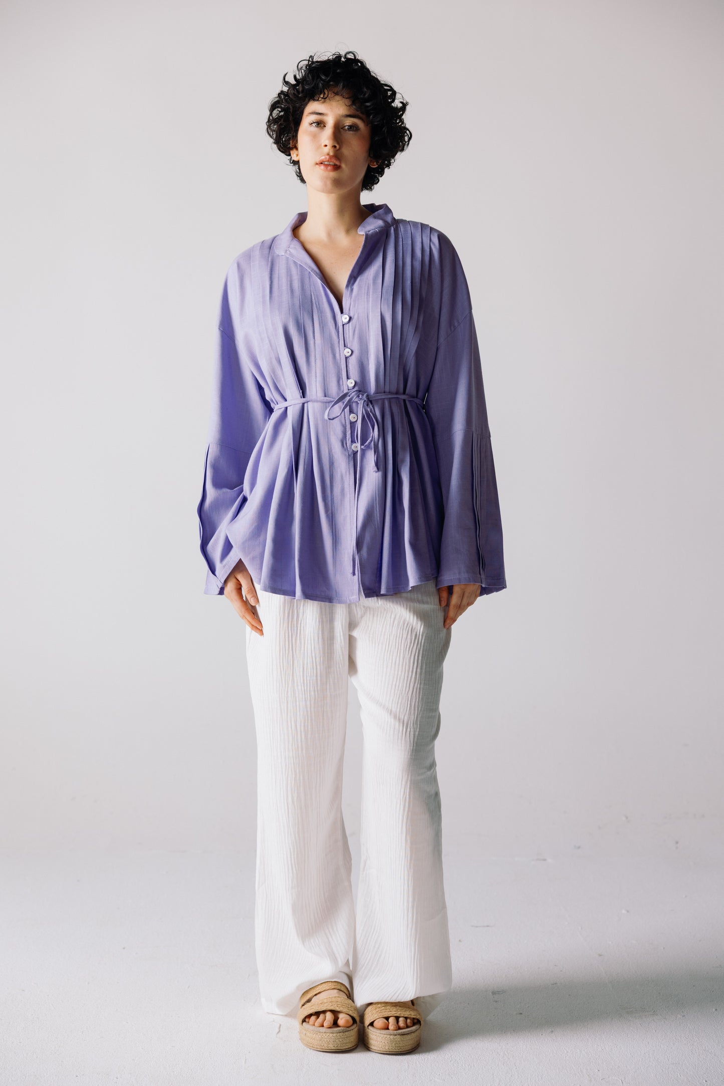 Pleated Top - Lilac
