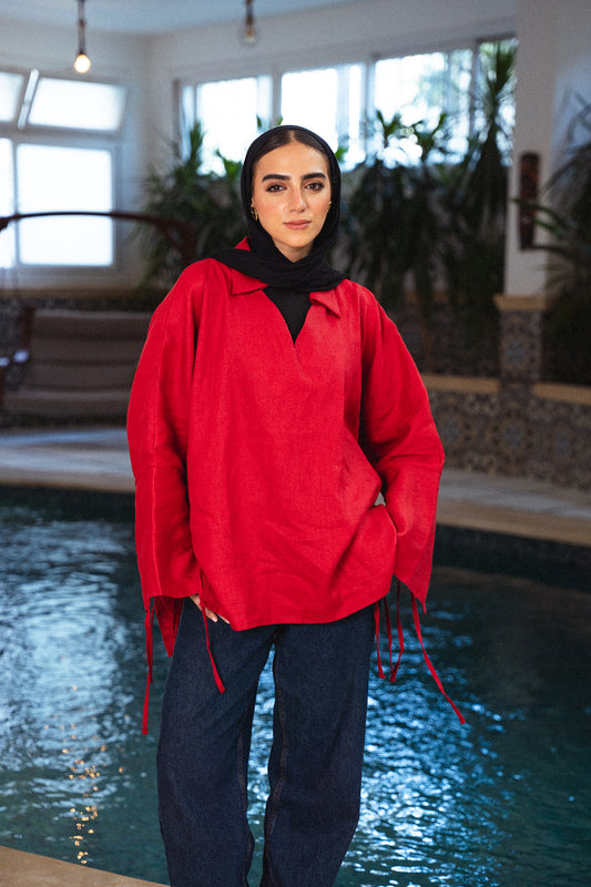 Linen Soul Top - Red