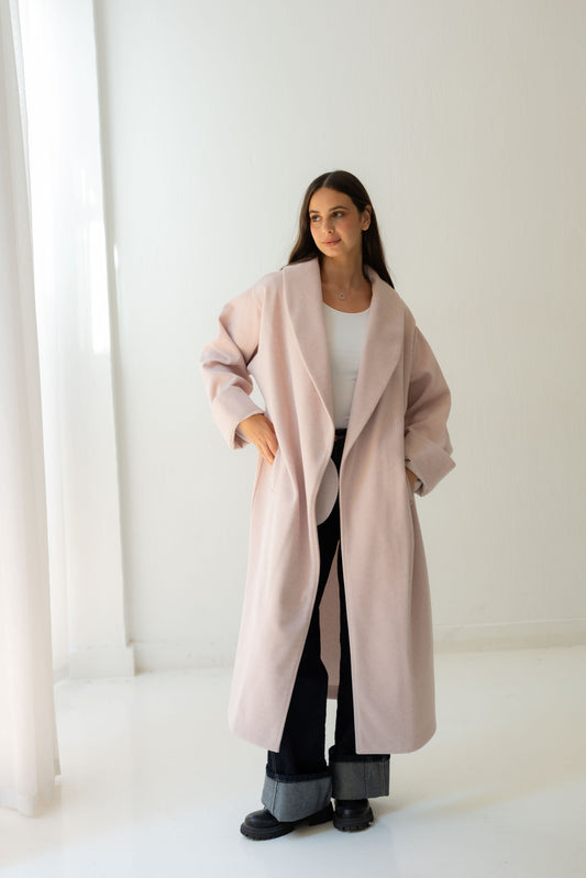 All Eyes Here Coat - Soft Pink