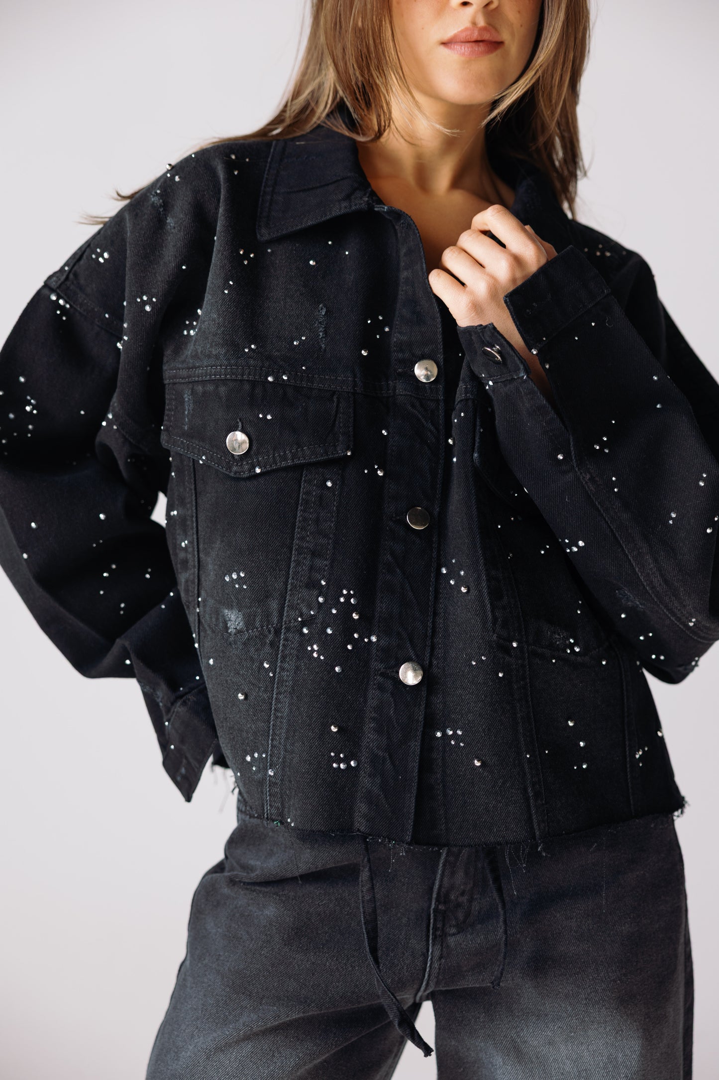 Starfall Denim Jacket - Black
