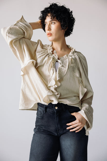 Ruffles Top - Cream