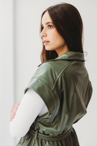 Statement Vest - Olive