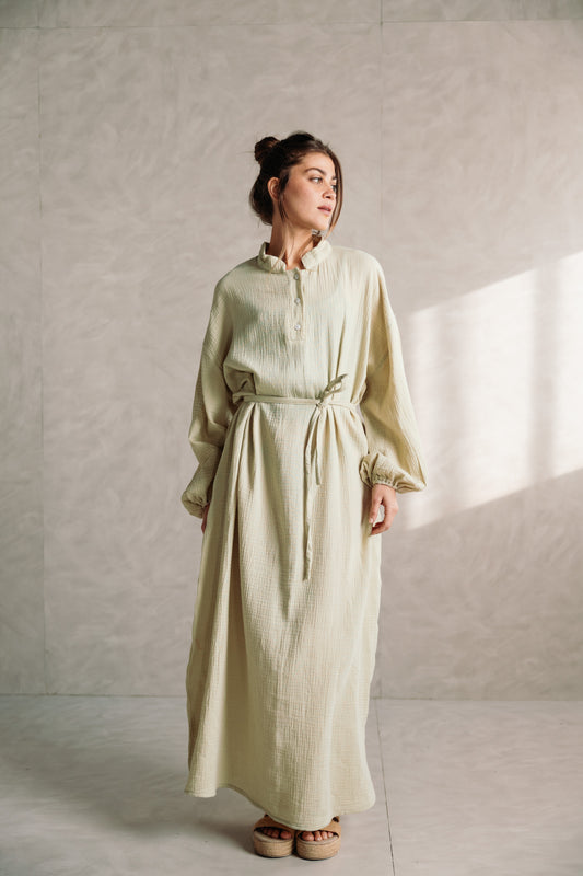 Rihan Dress - Basil