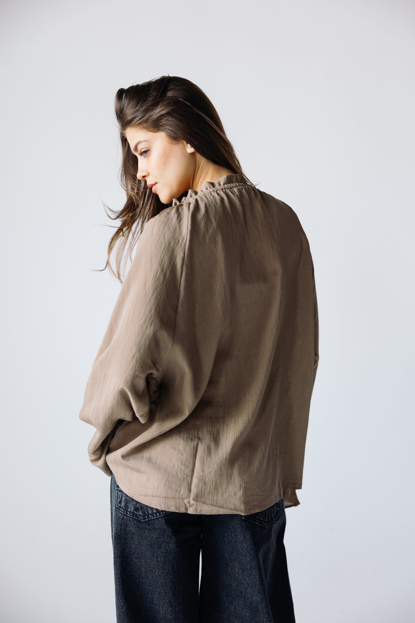 Ruffles Top - Khaki