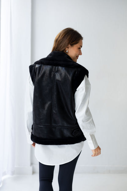 Winter Armor Leatherxfur Vest