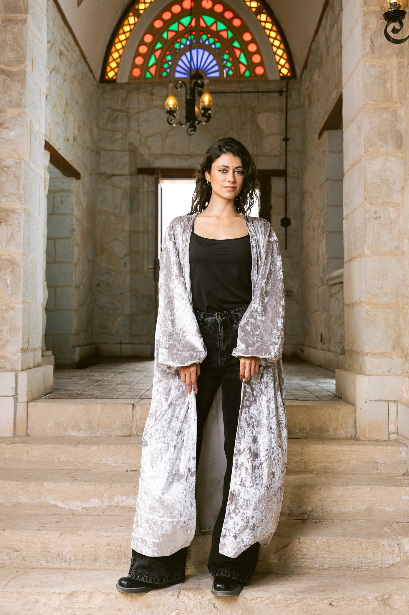 Moonfall Kimono - Silver