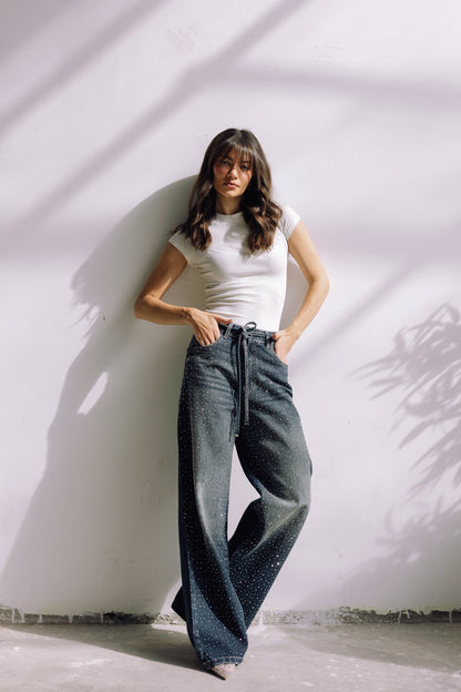 Midnight Spark Jeans - Smoky Blue