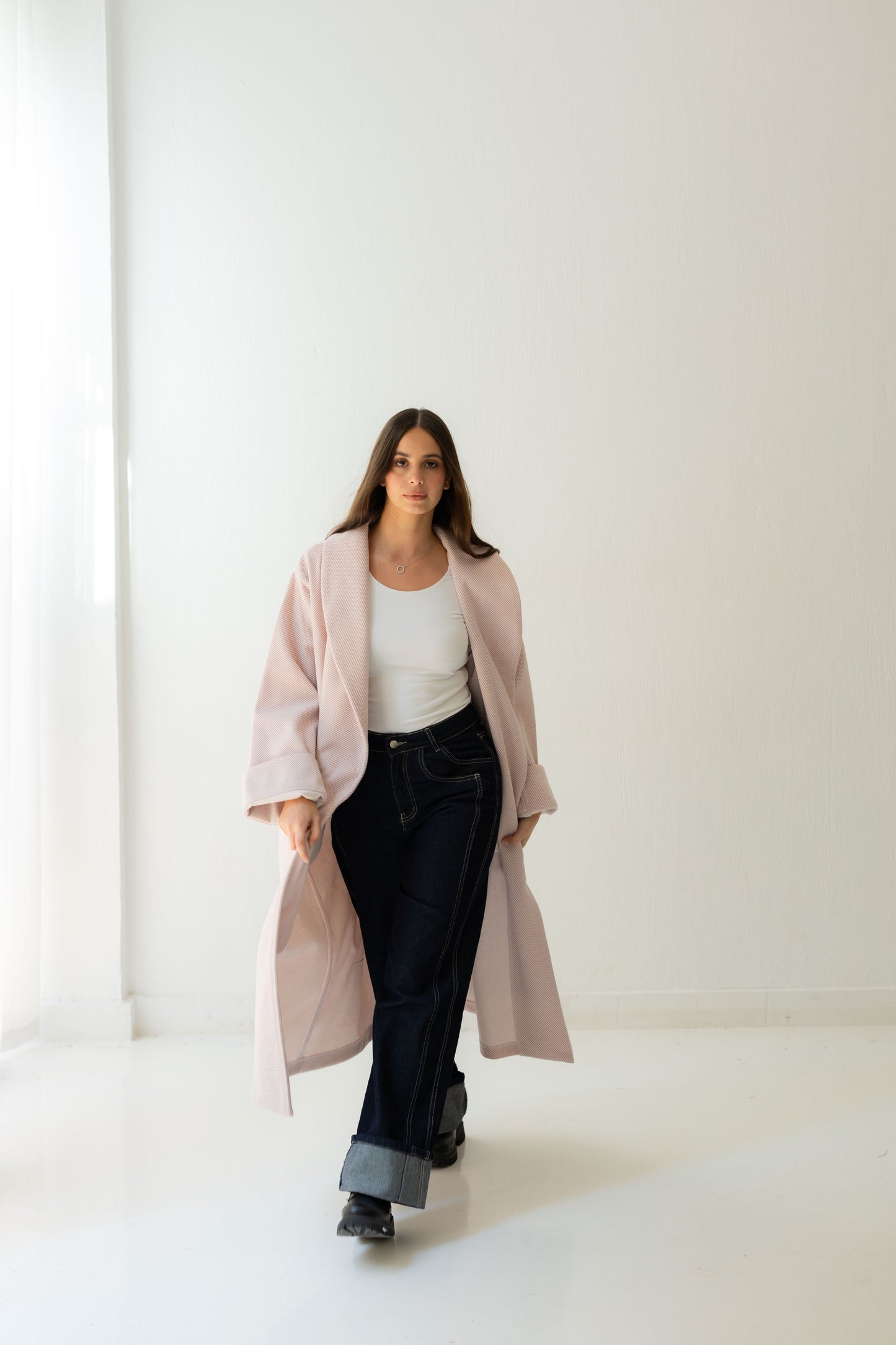 All Eyes Here Coat - Soft Pink