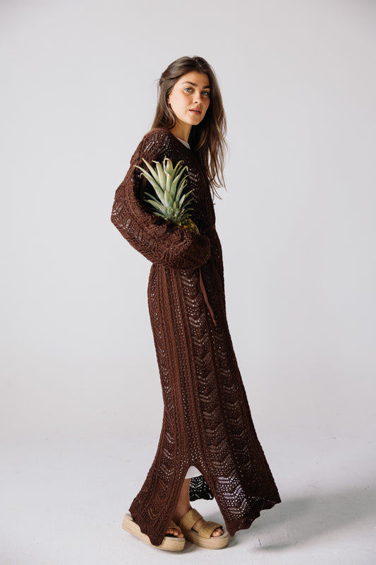 Sea Soul Knit Dress - Chocolate