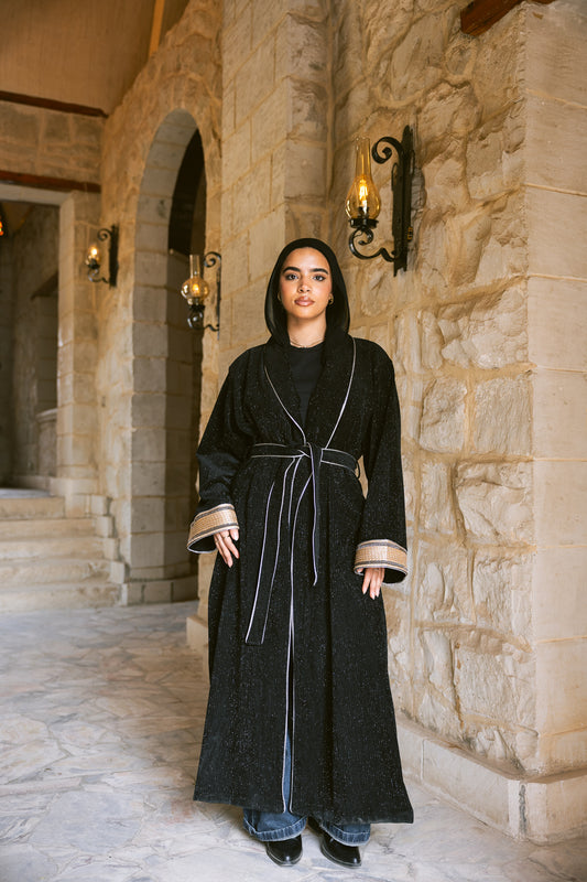 Subtle Shine Kaftan - Black