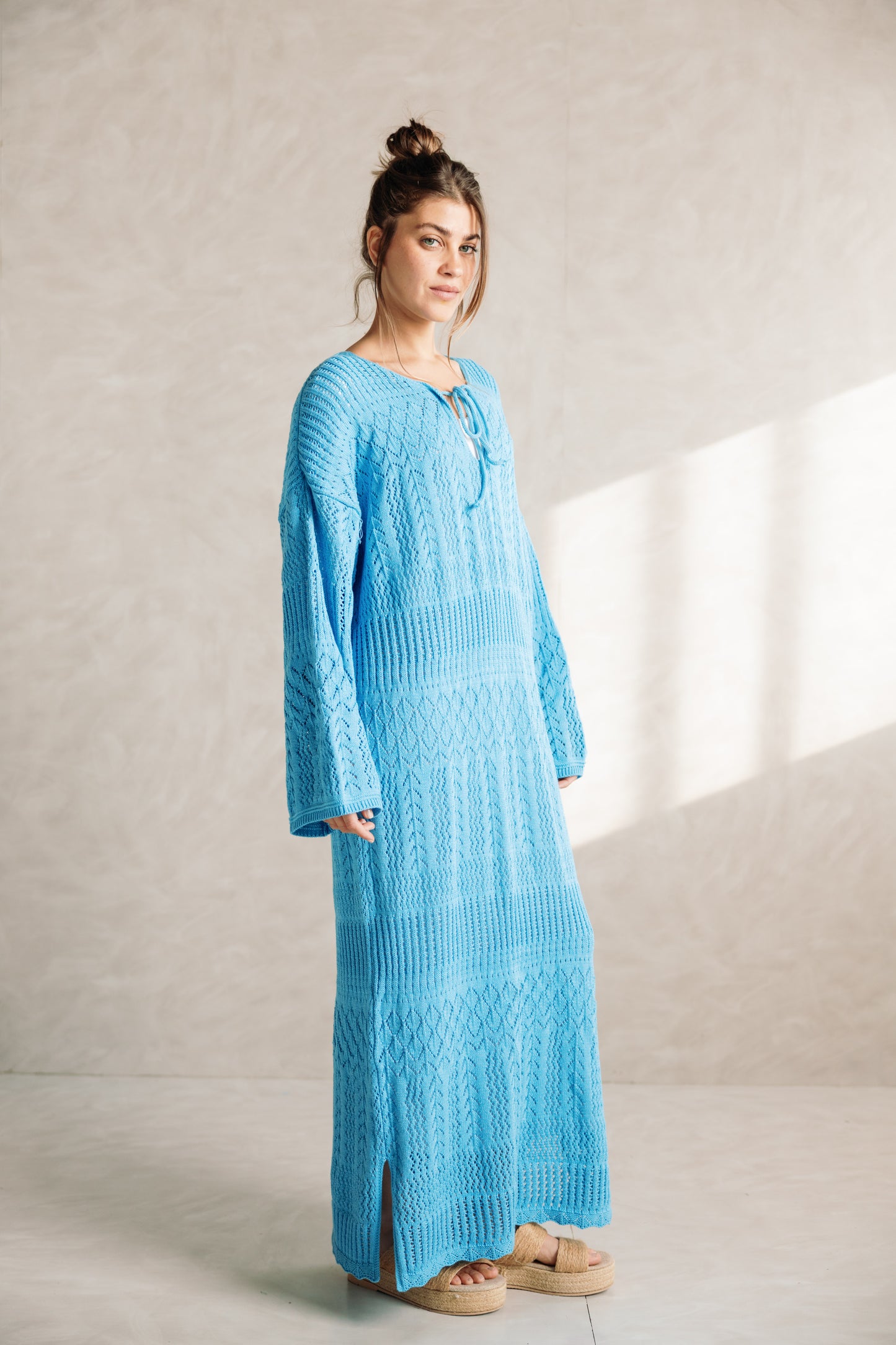 That Girl Knit Dress - Sky Blue