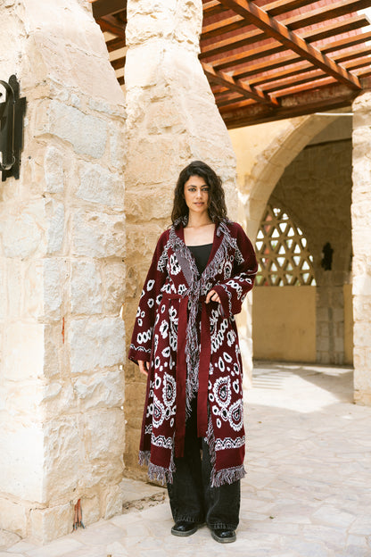 Rihla Cardigan - Burgundy