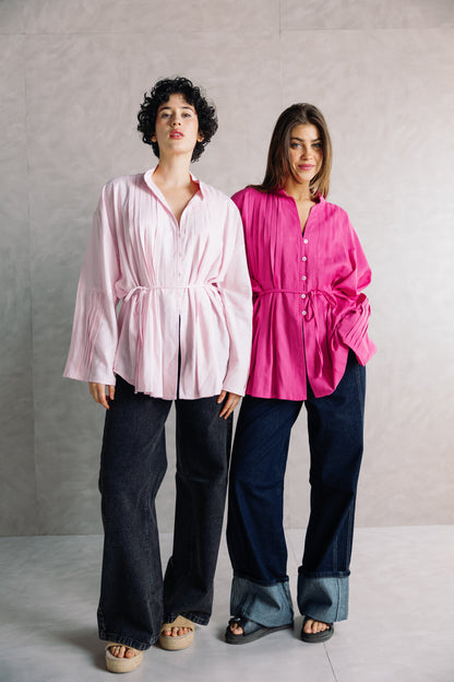 Pleated Top - Rose