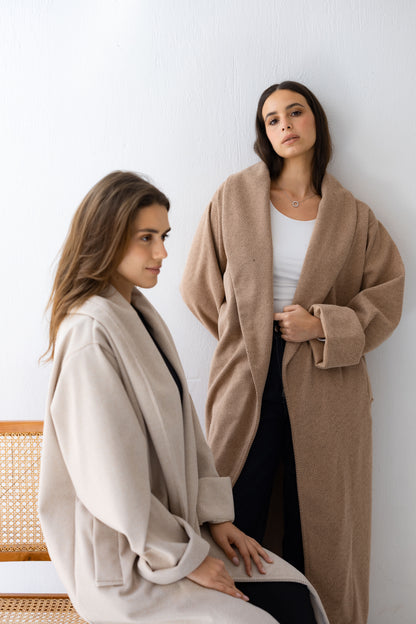 All Eyes Here Coat - Cream