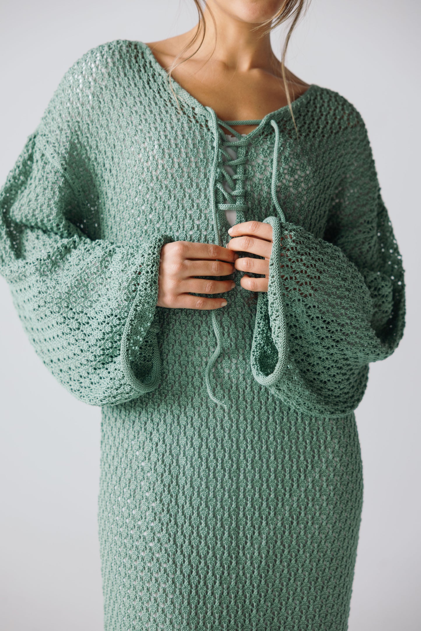 Earthy Knit Dress - Olive