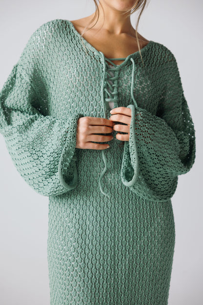 Earthy Knit Dress - Olive