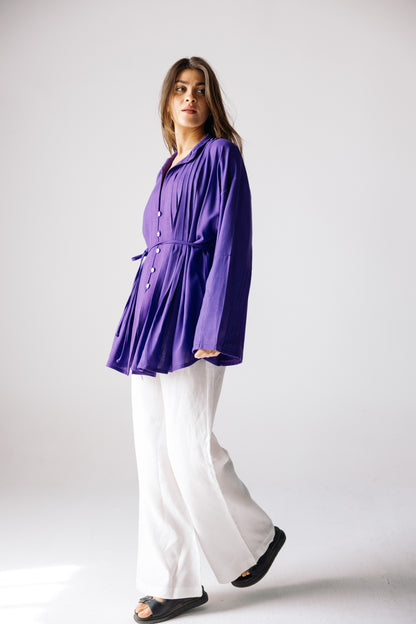Pleated Top - Violet