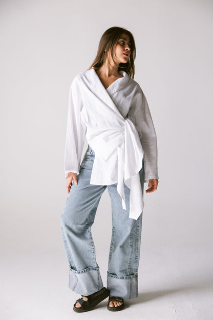 Softly Wrap Kimono - White