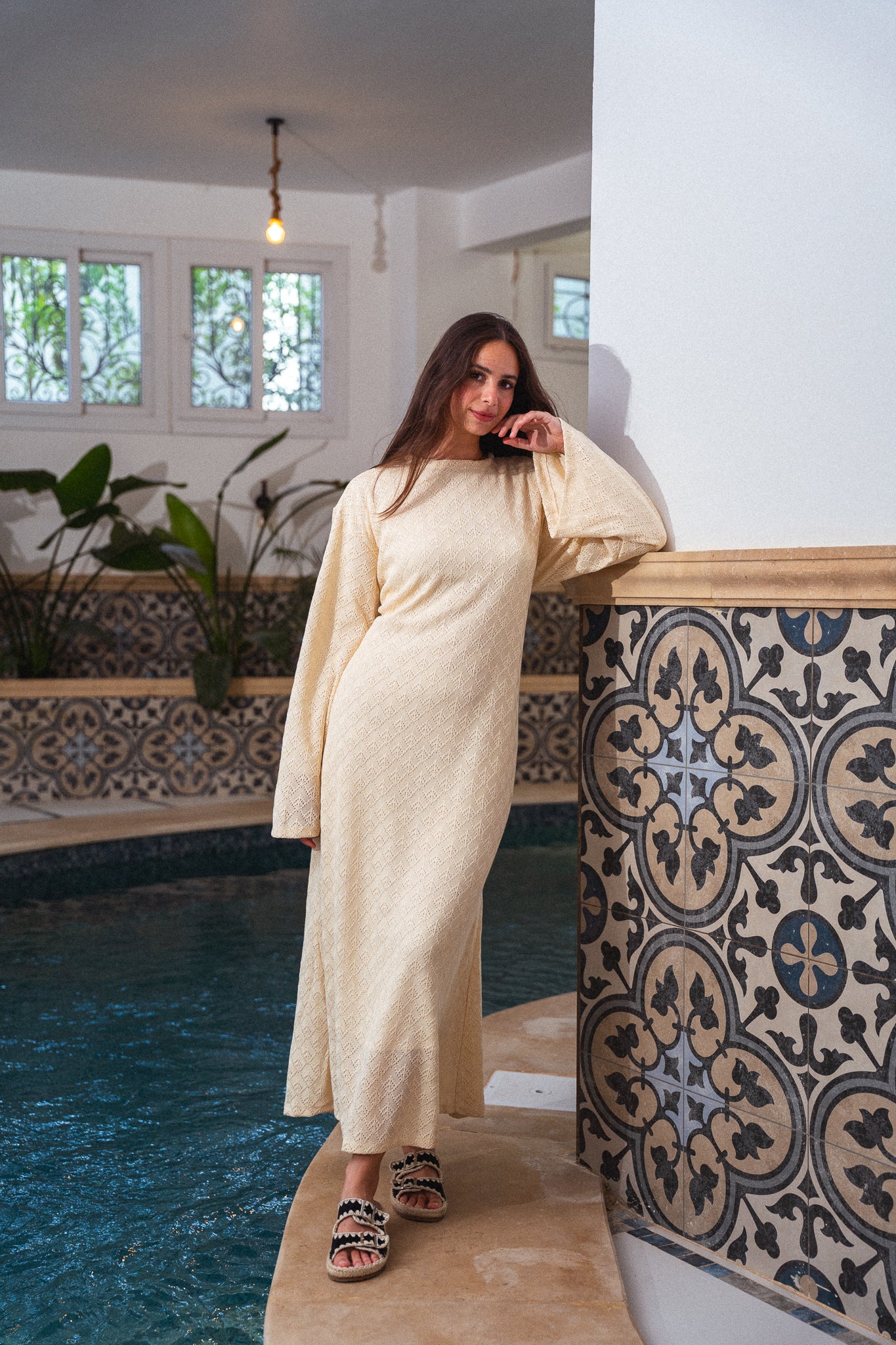 Remal Knit Dress - Beige
