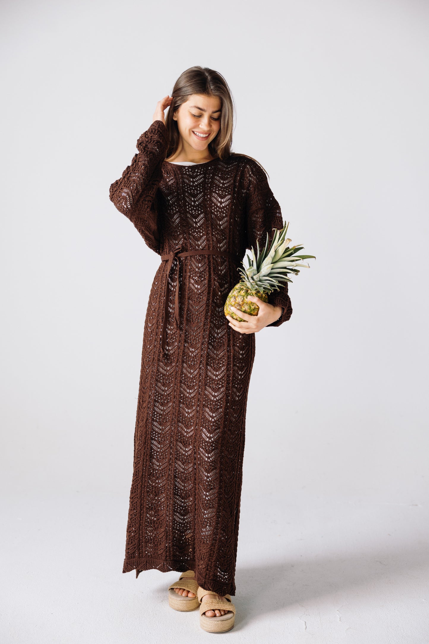 Sea Soul Knit Dress - Chocolate