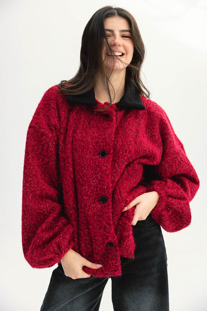 Nonchalant Jacket - Cherry Red