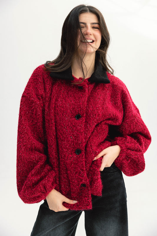 Nonchalant Jacket - Cherry Red