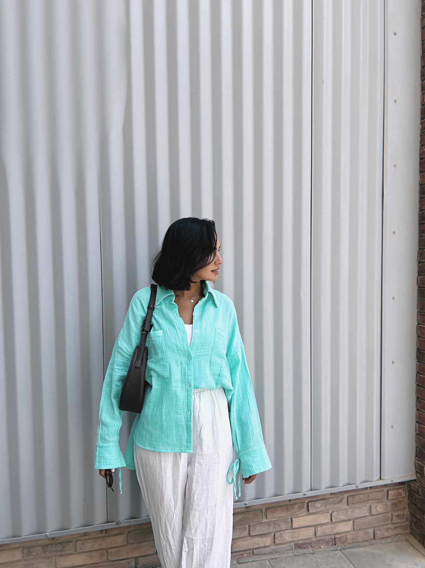 Blooming Shirt - Aqua