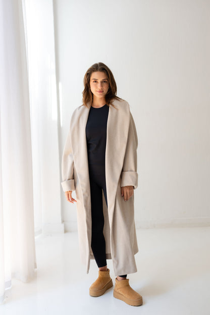 All Eyes Here Coat - Cream